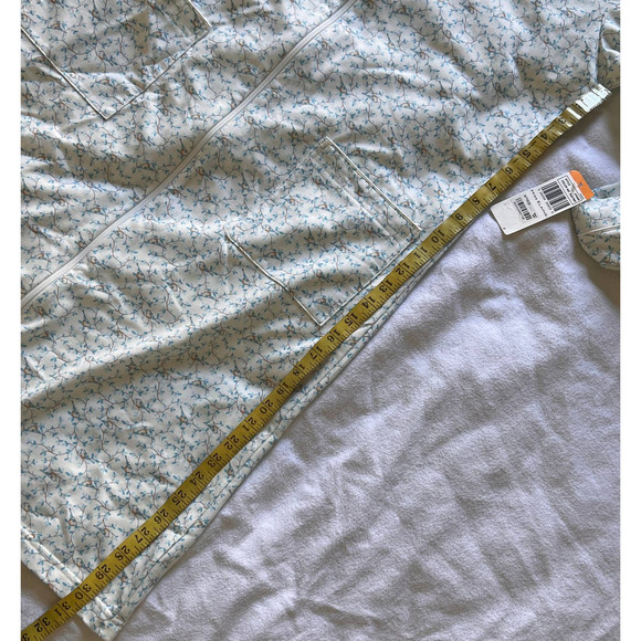 Miss Elaine White with Print Zip Up Night Gown NWT- S - Picture 7 of 12